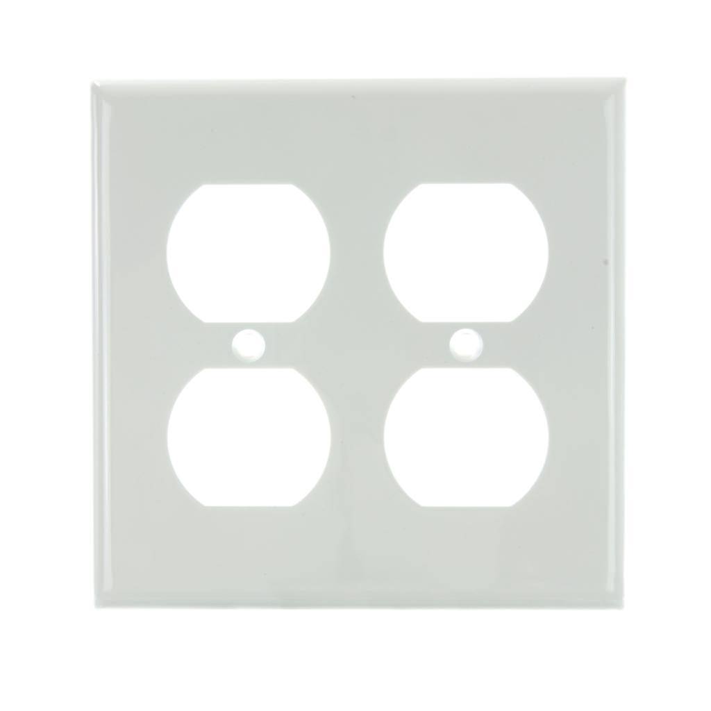 2-Gang White Duplex Wallpack 1