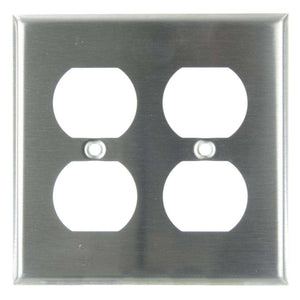 2-Gang Steel Duplex Wallplate 1