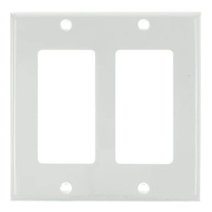 2-Gang White Decorative Wallplate 1