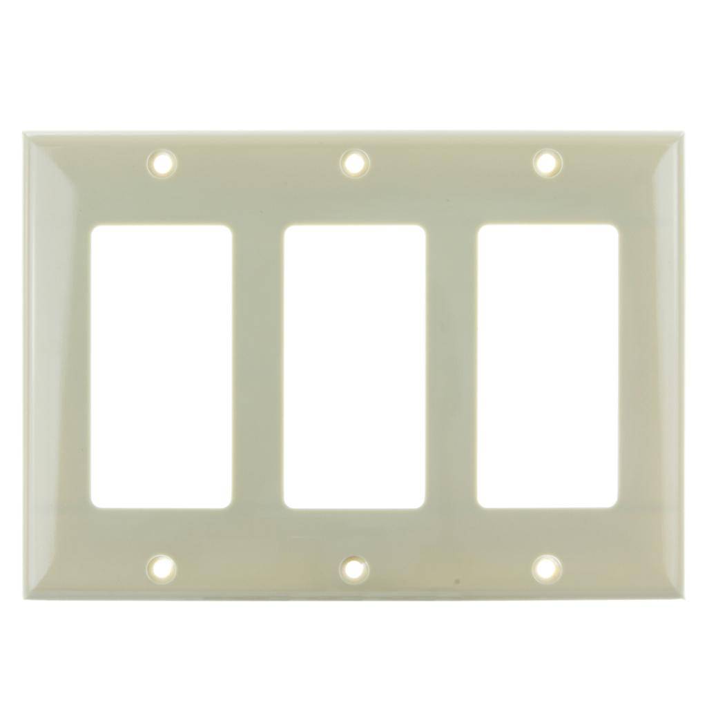 3-Gang Ivory Decorative Wallplate 1