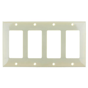 4-Gang Ivory Decorative Wallplate 1