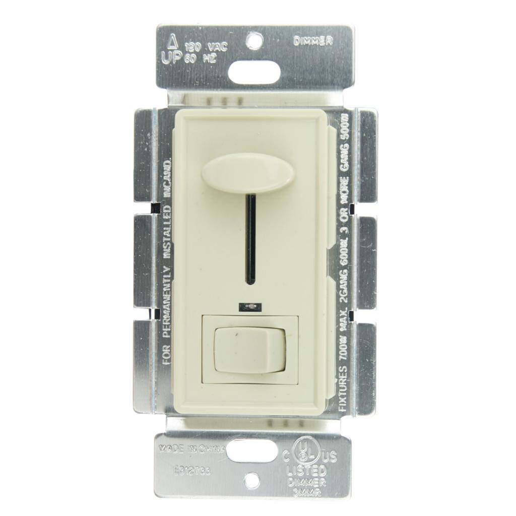 700 watt 120 volt Ivory Slide Dimmer Switch 1