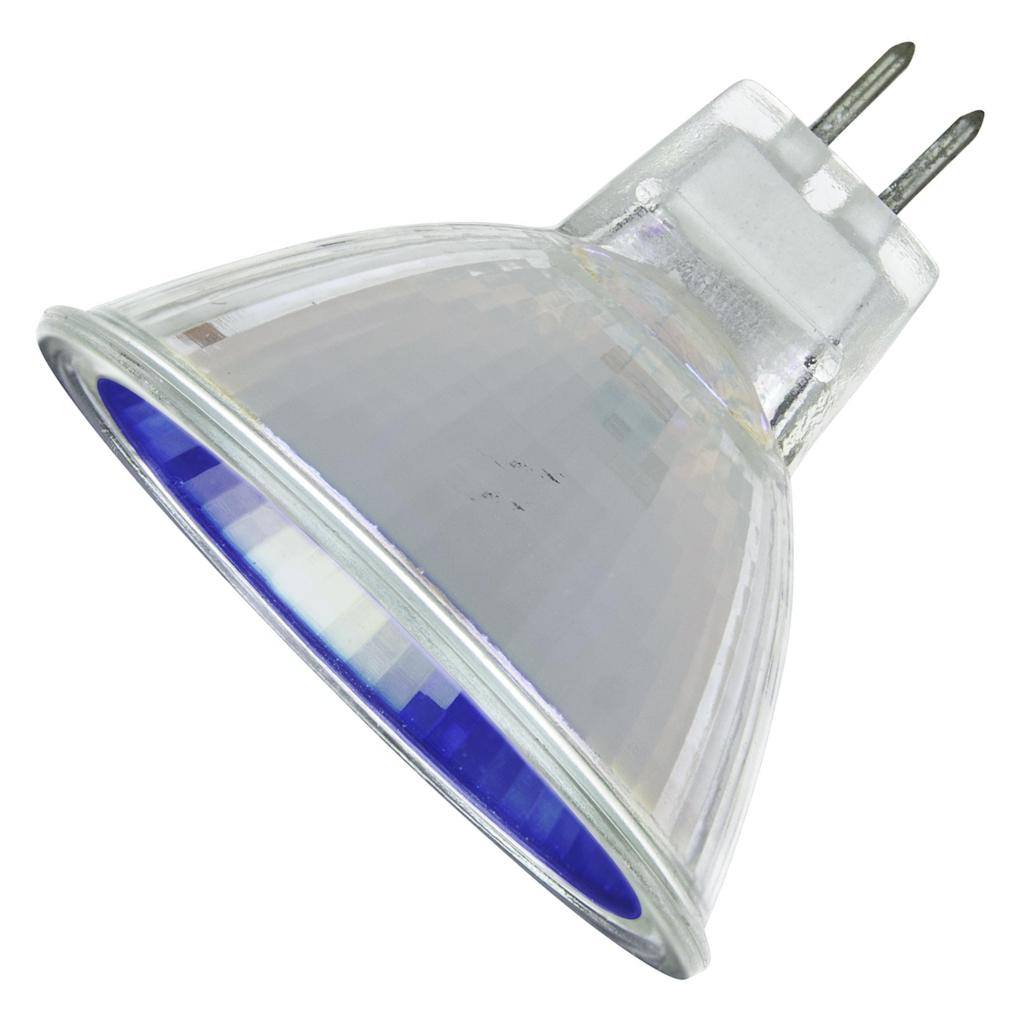 50 watt 12 volt MR16 Bi-Pin (GU5.3) Base Blue Reflector Spot Light 1