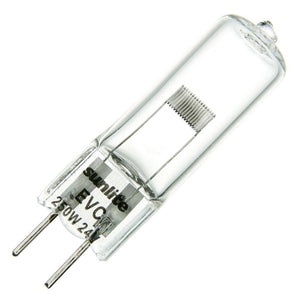 250 watt 24 volt T5 Bi-Pin Base 3000K Natural White Clear Incandescent Projector Light Bulb 1