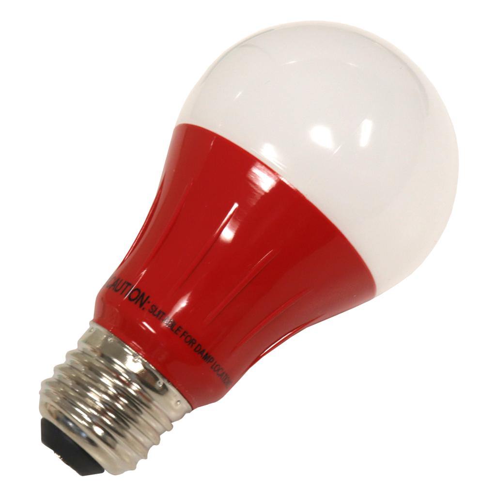 3 watt 120 volt A19 Medium Screw Base Red LED 1