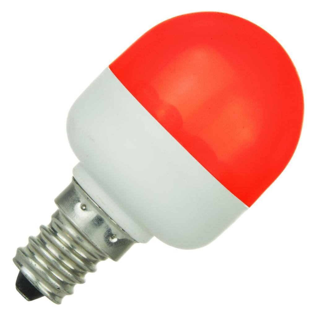 .5 watt 120 volt T10 Indicator Candelabra Screw (E12) Base Red LED 1