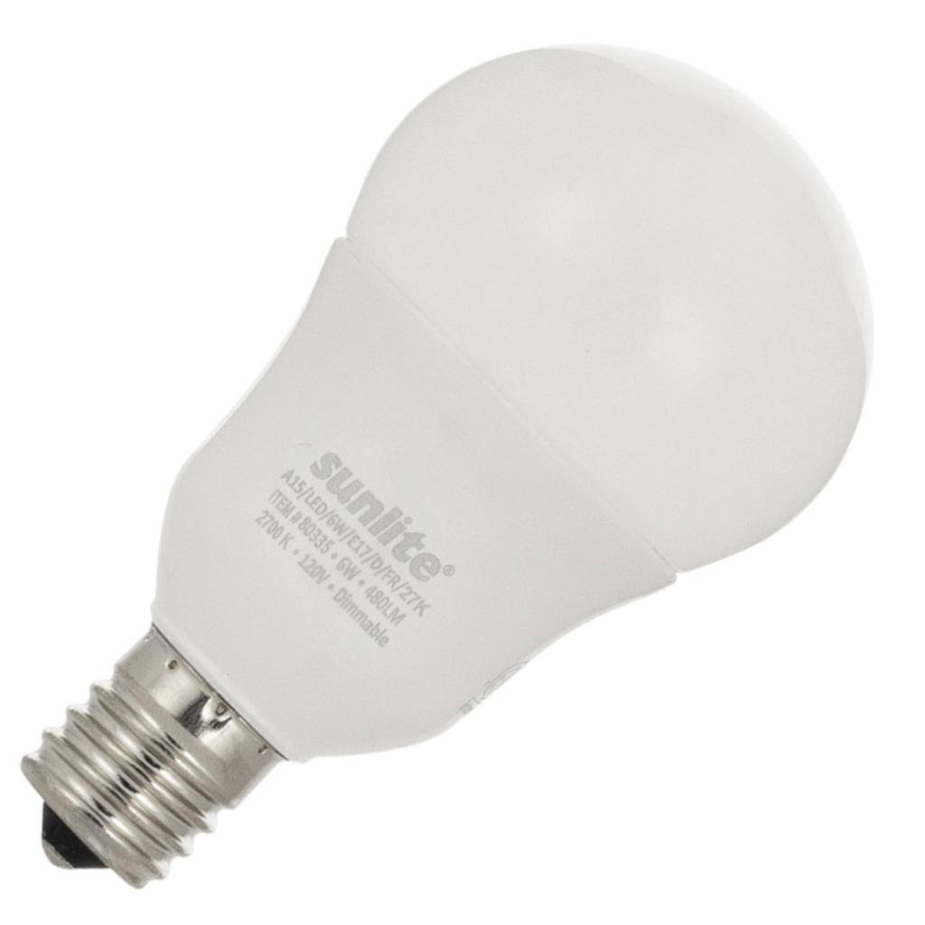 6 watt 120 volt A15 Intermediate Screw Base 4000K Cool White Frosted 1