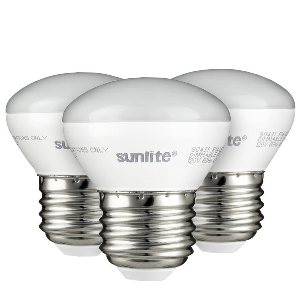 4 watt R14 Medium Screw Base 3000K Natural White LED Light Bulb (3 Pack) 1