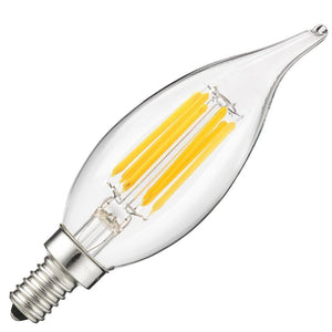 4 watt 120 volt CA11 Candelabra Screw Base 1800K Warm White Dimmable LED 1