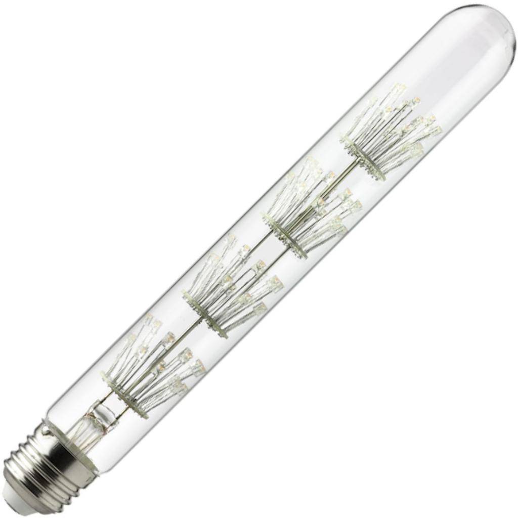 2.5 watt 120 volt T10 Medium Screw Base 2300K Warm White Clear Star Filament Dimmable LED 1