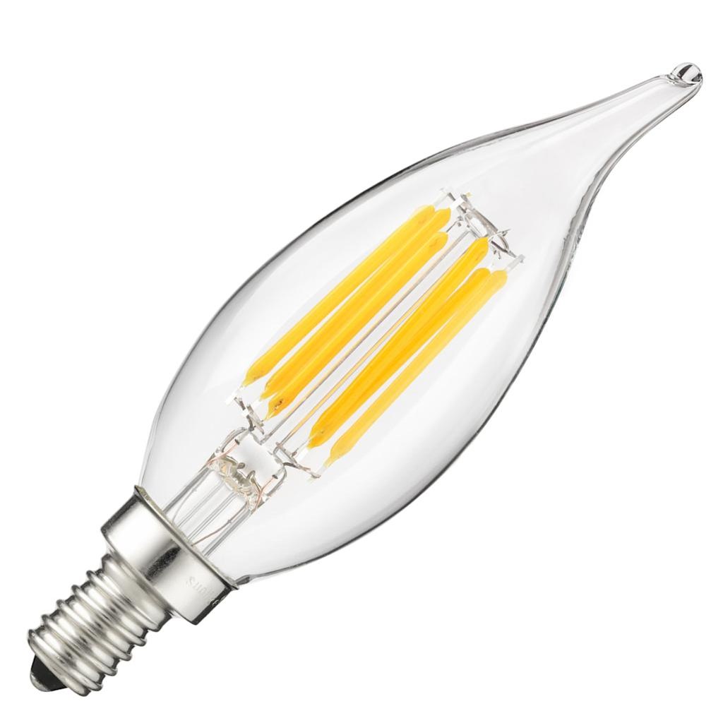 5 watt 120 volt CA11 Candelabra Screw Base 5000K Cool White LED Light Bulb 1