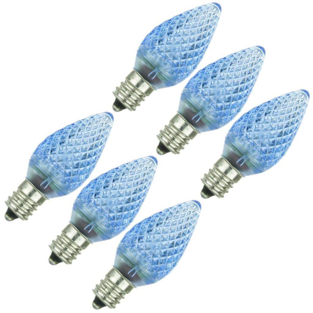 0.4 watt 120 volt C7 Candelabra Screw Base Blue LED (6 pack) 1