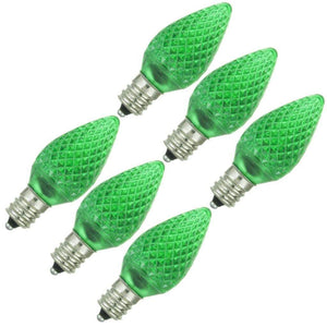 0.4 watt 120 volt C7 Candelabra Screw Base Green LED (6 pack) 1