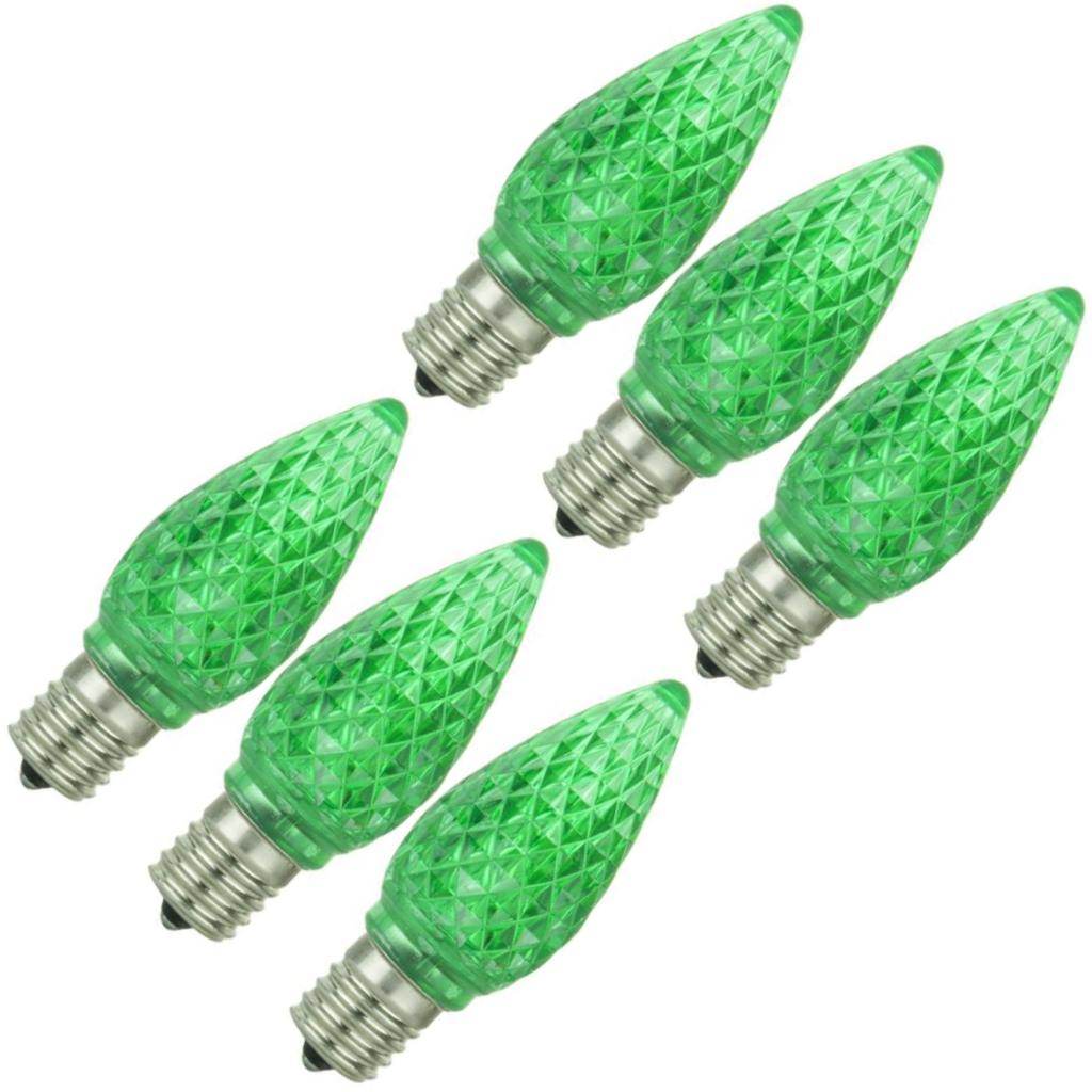0.4 watt 120 volt C9 Intermediate Screw Base Green LED 1