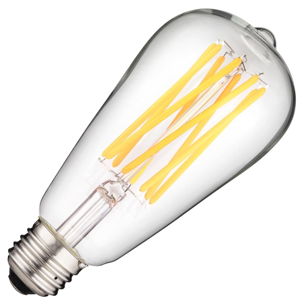 8.5 watt 120 volt ST19 Medium Screw Base 2700 Warm White LED Light Bulb 1