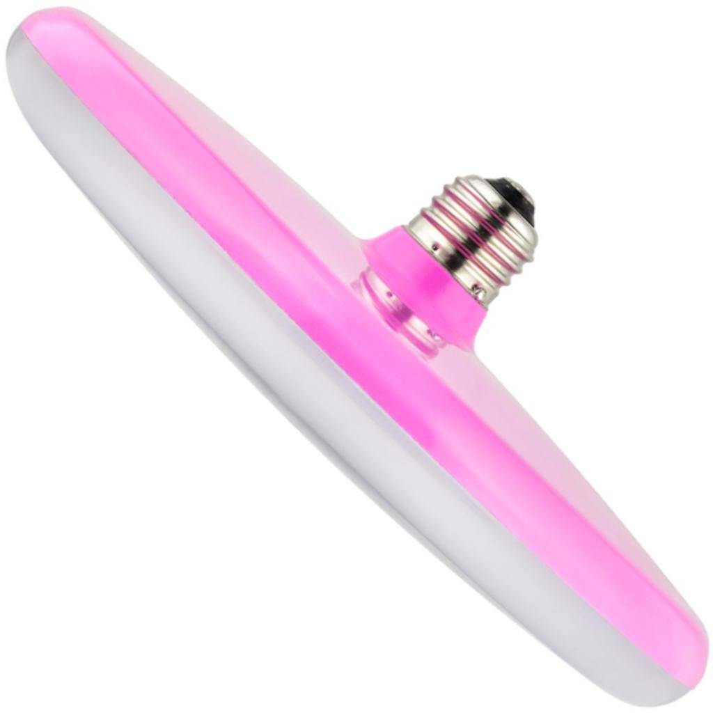 15 watt 120 volt UFO Medium Screw Base 3000K Pink Dimmable LED 1