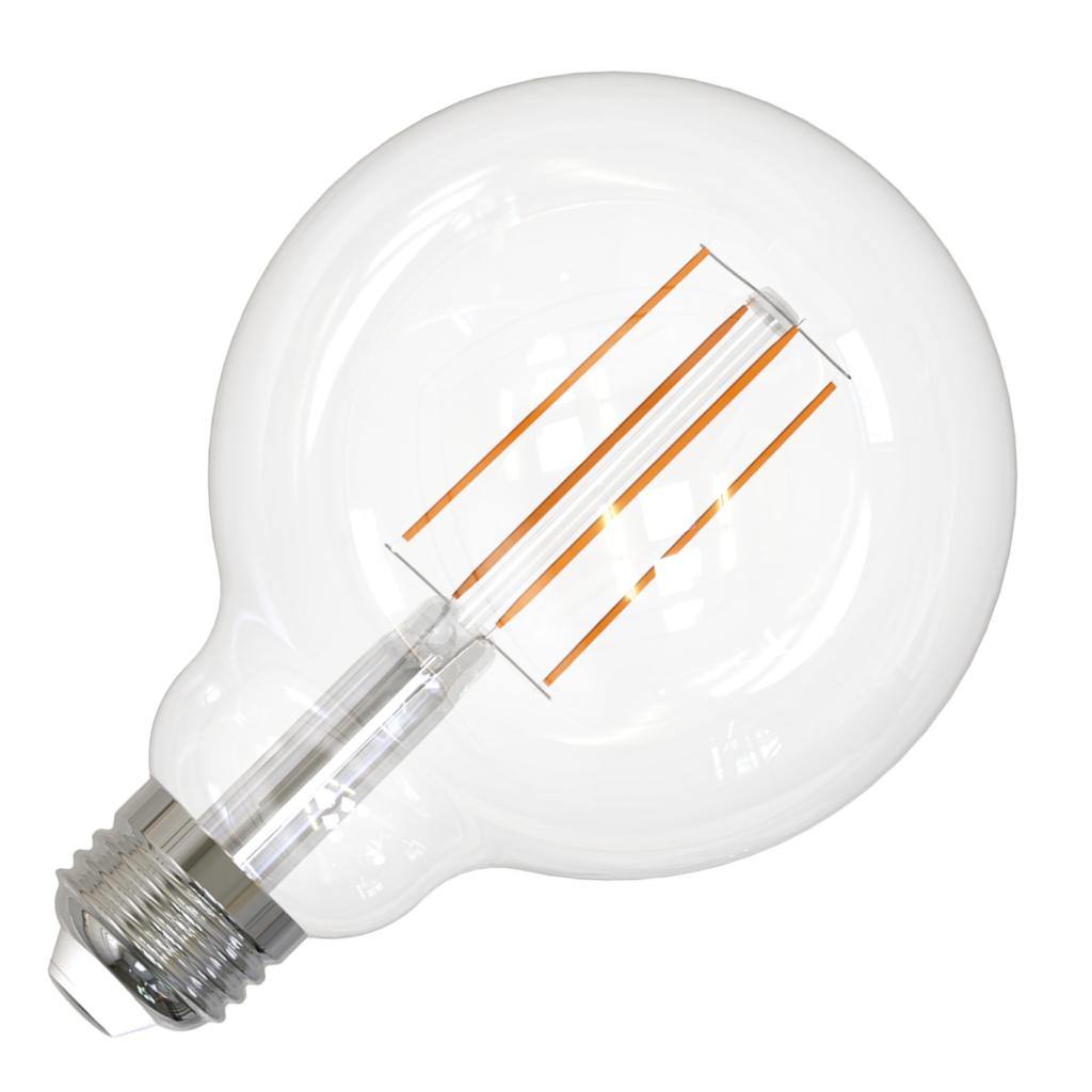 8.5 watt 120 volt G30 Medium Screw Base 2200K Warm White Clear LED Light Bulb 1