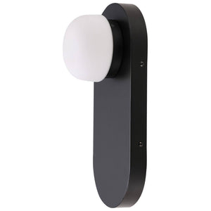 15 watt 120 volt 3000K Natural White Black Glass LED Wall Sconce Fixture 1