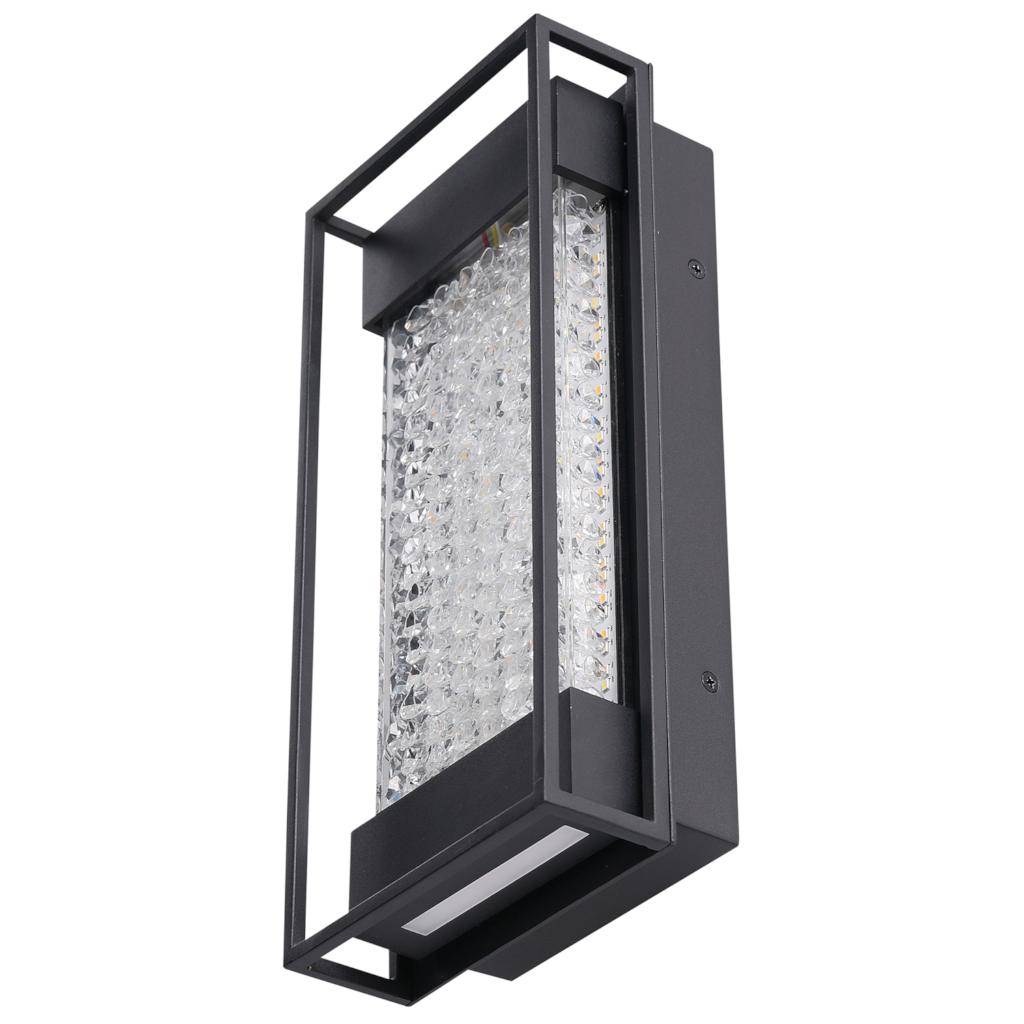 10 watt 120 volt CCT Selectable Textured Black LED Wall Sconce Light Fixture 1