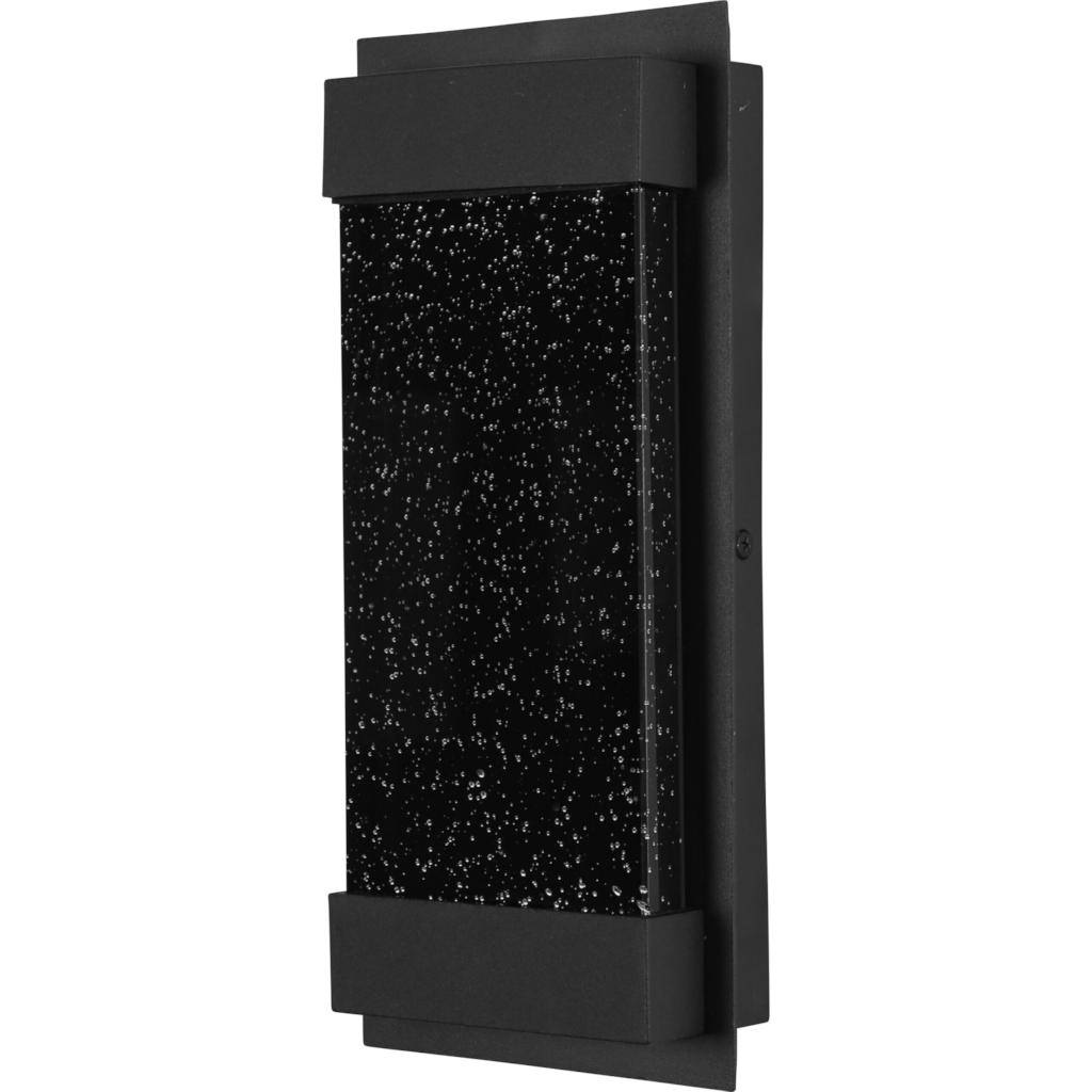 22 watt 120 volt 3000K Natural White Textured Black Seeded Glass LED Wall Sconce Light Fixture 1