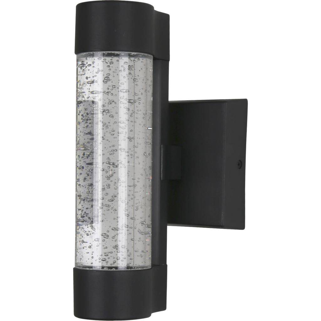 10 watt 120 volt CCT SelectableTextured Black Seeded Glass LED Wall Scone Light Fixture 1