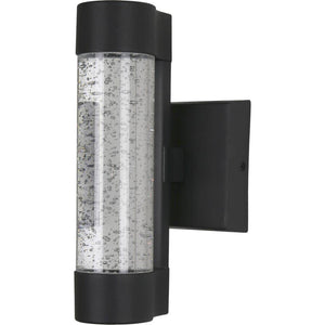10 watt 120 volt CCT SelectableTextured Black Seeded Glass LED Wall Scone Light Fixture 1
