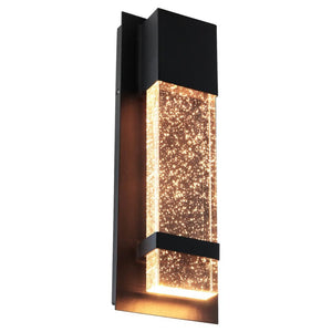 12 watt 120 volt CCT Selectable Black Seeded Glass Outdoor LED Wall Sconce Light Fixture 1