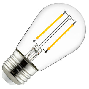 2 watt 120 volt S14 Medium Screw Base 2700K Warm White LED Light Bulb 1