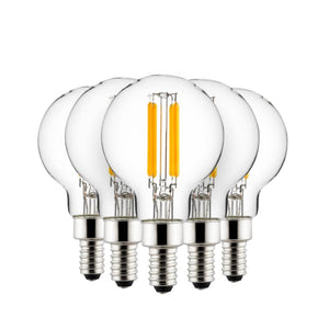6 watt 120 volt G16.5 Candelabra Screw Base 3000K Natural White LED Light Bulb (6 Pack) 1