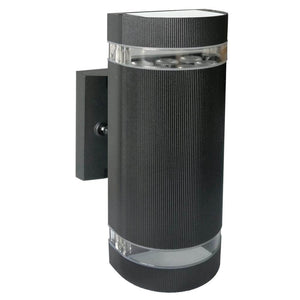 12 watt 120/277 volt CCT Selectable Black Glass LED Wall Sconce Fixture 1
