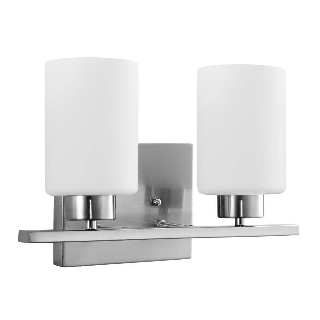 2 Light 60 watt 120 volt Brushed Nickel LED Wall Sconce 1