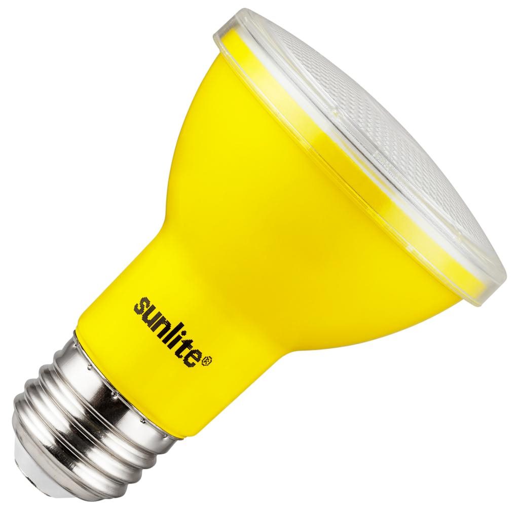 3 watt 120 volt PAR20 Medium Screw Base Yellow LED Light Bulb 1