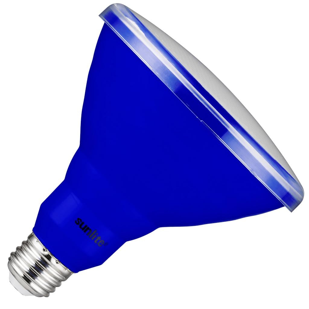 15 watt 120 volt PAR38 Medium Screw Base Blue LED Light Bulb 1