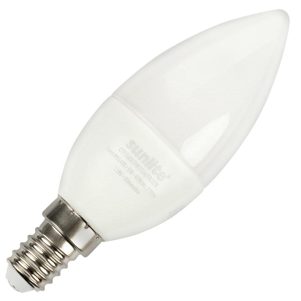 5 watt 120 volt B10 European Screw Base 2700K Warm White LED Light Bulb 1