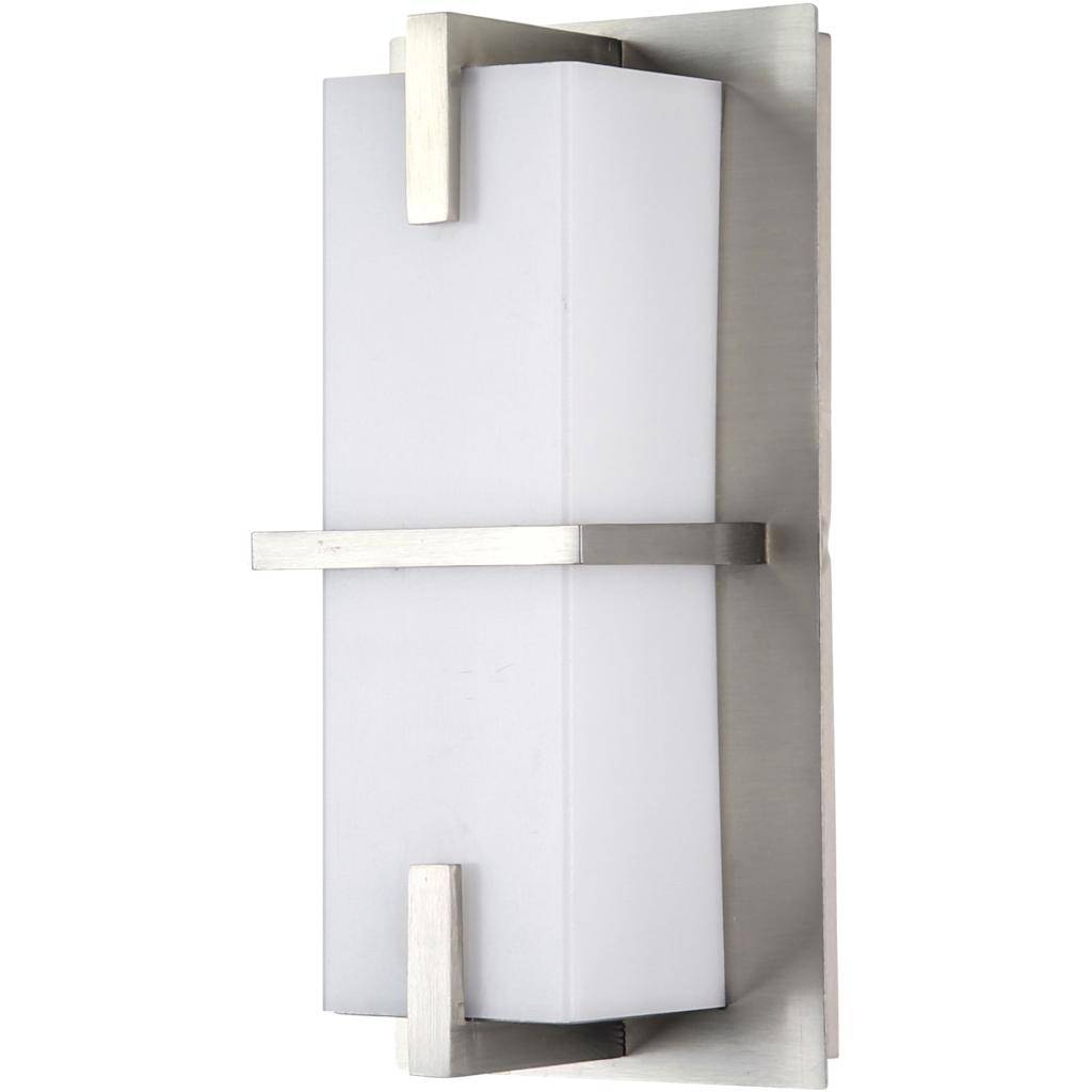 12 watt 120 volt CCT Selectable Brushed Nickel LED Wall Sconce Fixture 1