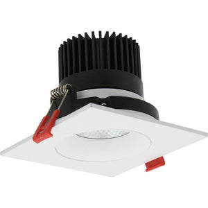 3.5" 12 watt 120 volt CCT Selectable Square White Gimbal 1