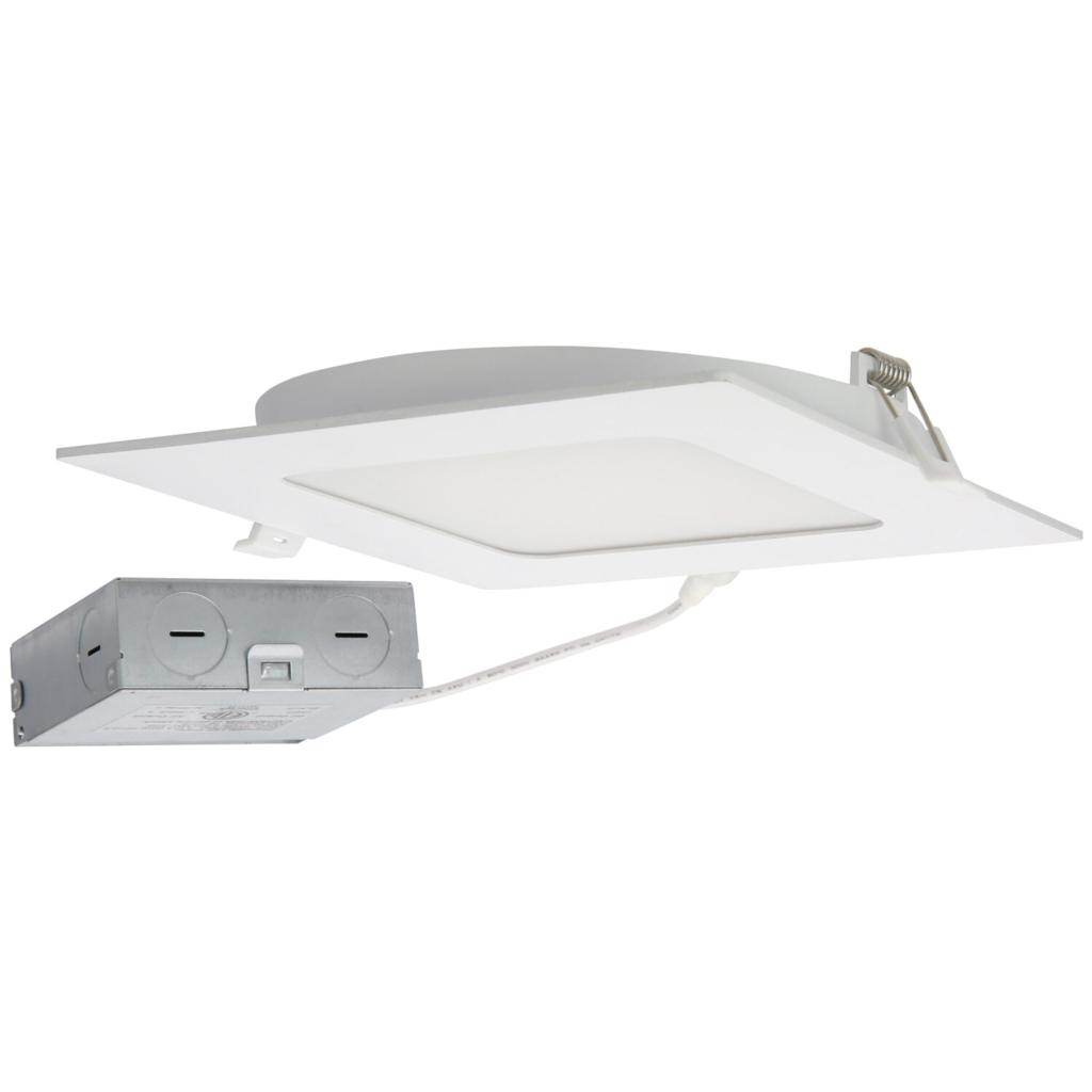 6" 12 watt 120 volt CCT Selectable White Square LED Recessed Downlight 1