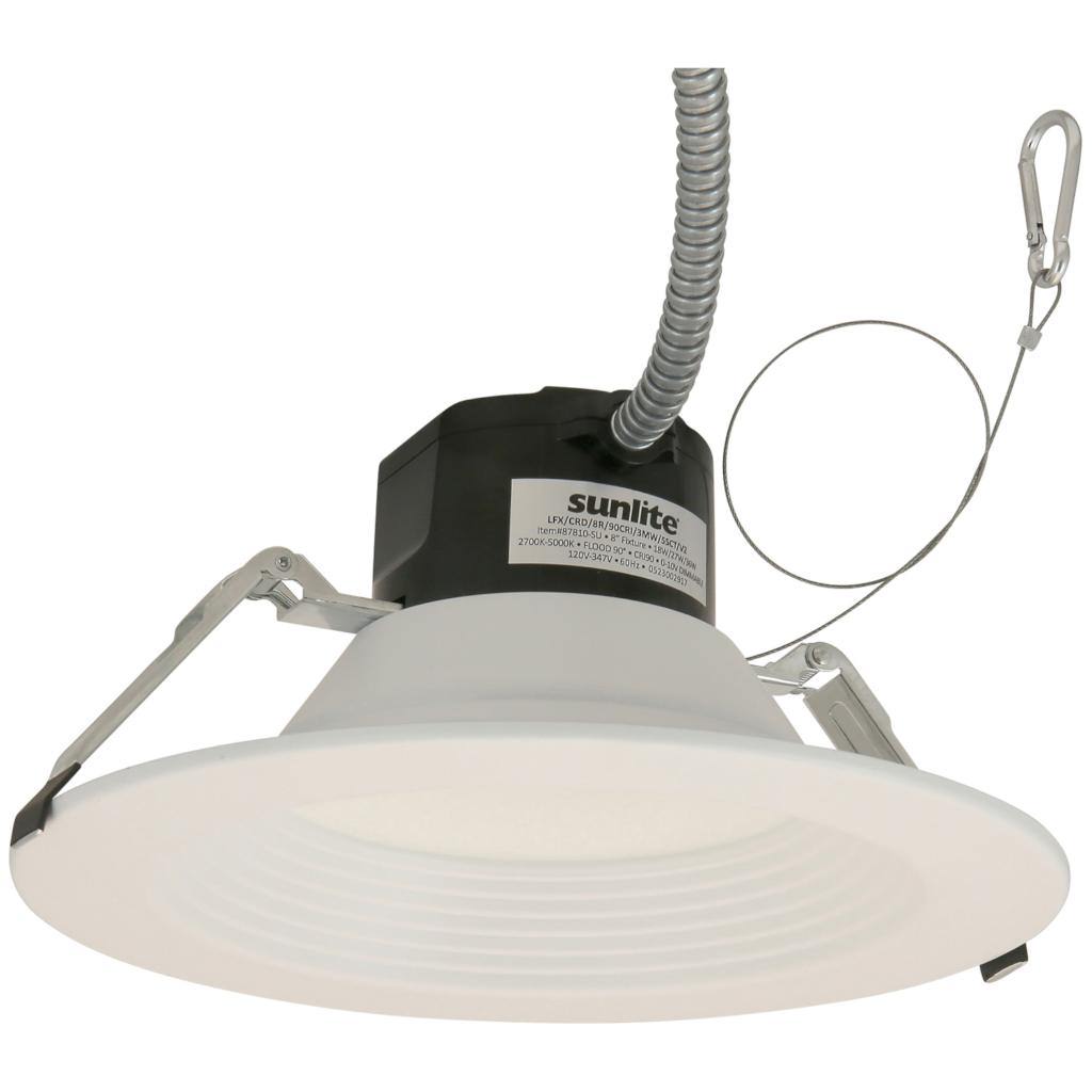 8" Selectable watt 120/347 volt CCT Selectable White Round 1