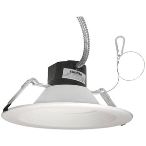 9.5" Selectable watt 120/347 volt White Round LED Recesssed Downlight 1