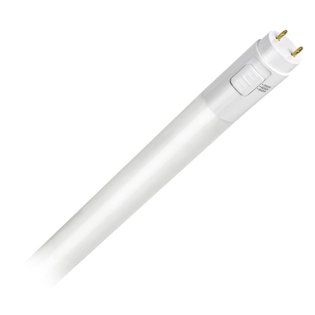 2' 8 watt 120/277 volt T8 Medium Bi-Pin Base CCT Selectable LED Light Bulb 1