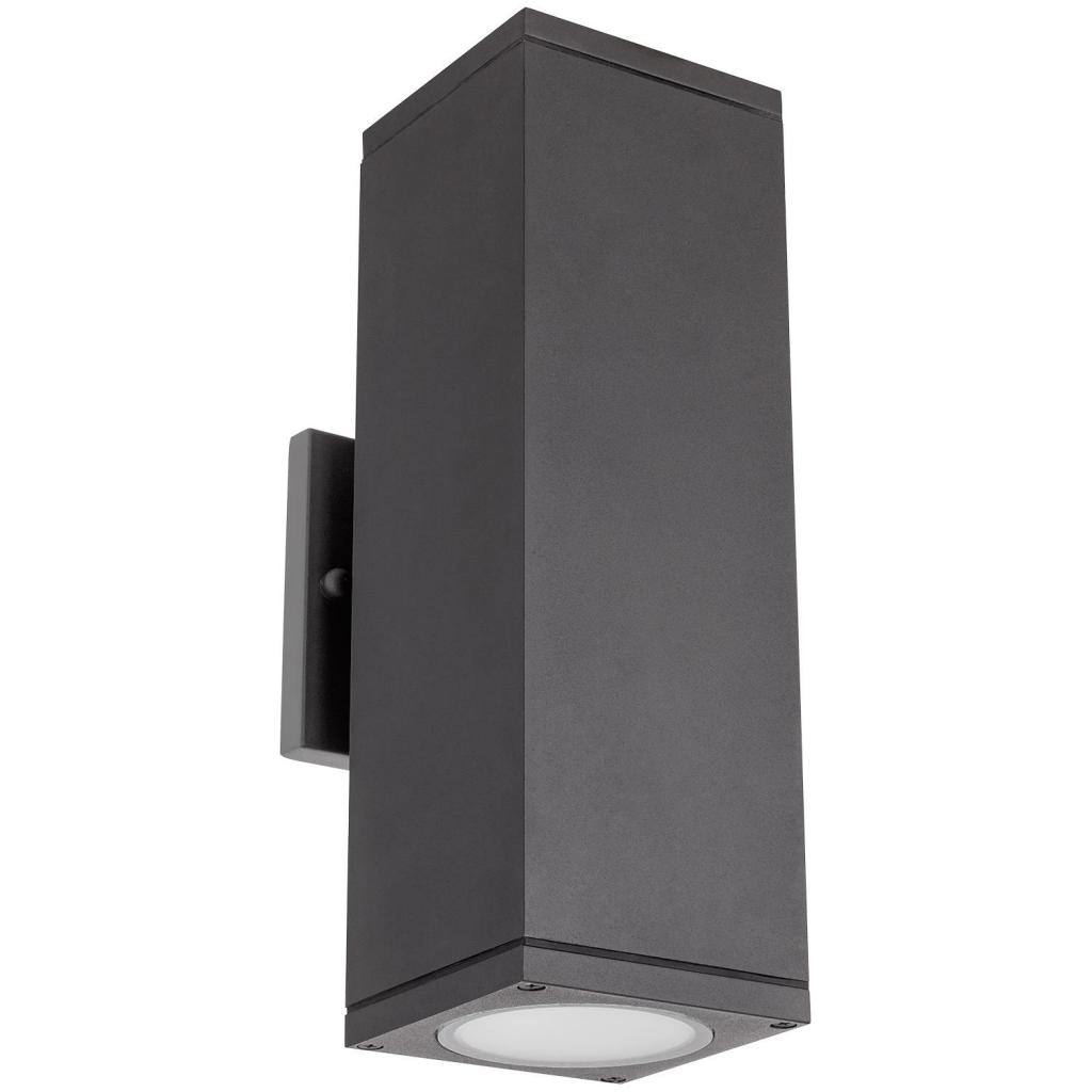 2 Lamp 12 watt 120/277 volt CCT Selectable Black Non-Dimmable LED Outdoor Sconce 1