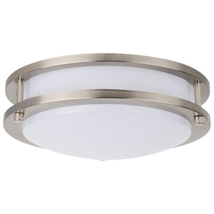 10" 15 watt 120 volt Brushed Nickel CCT Selectable LED Ceiling Light Fixture 1