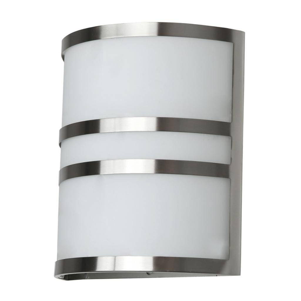 15 watt 120 volt CCT Selectable Brushed Nickel Half Cylinder LED Wall Sconce Light Fixture 1