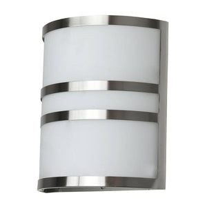 15 watt 120 volt CCT Selectable Brushed Nickel Half Cylinder LED Wall Sconce Light Fixture 1