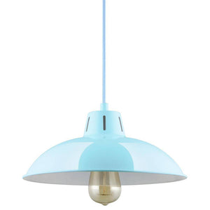 1 Lamp 60 watt 120 volt Medium Screw Baby Blue Pendant Fixture 1