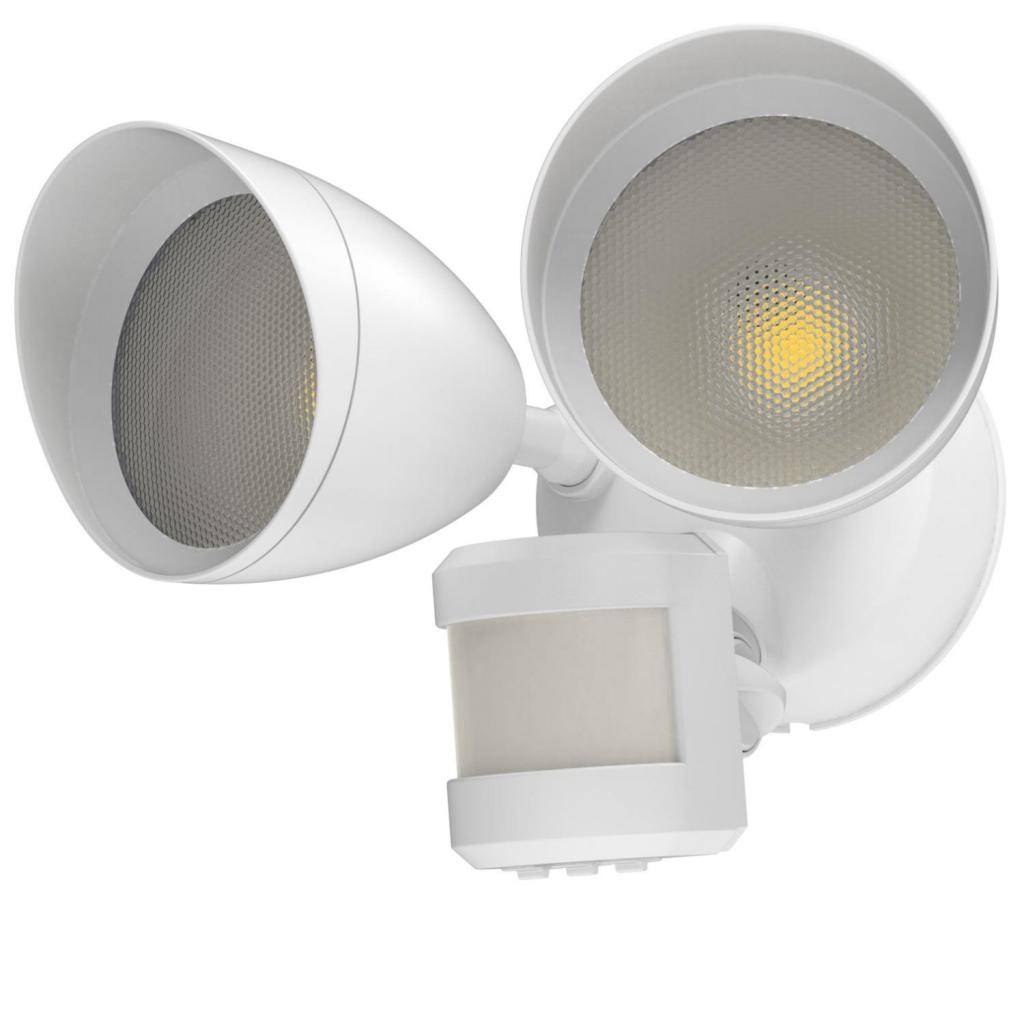 2 Lamp 20 watt 120 volt White LED Security Light with Motion Sensor 1