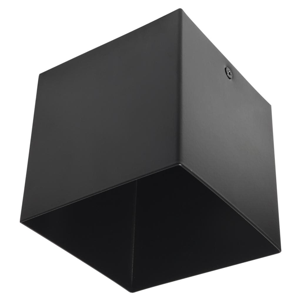 4" 1 light 120 volt Matte Black Modern Cube Outdoor Ceiling Spotlight Fixture 1