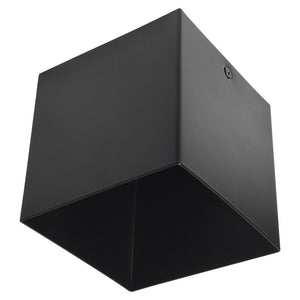 4" 1 light 120 volt Matte Black Modern Cube Outdoor Ceiling Spotlight Fixture 1