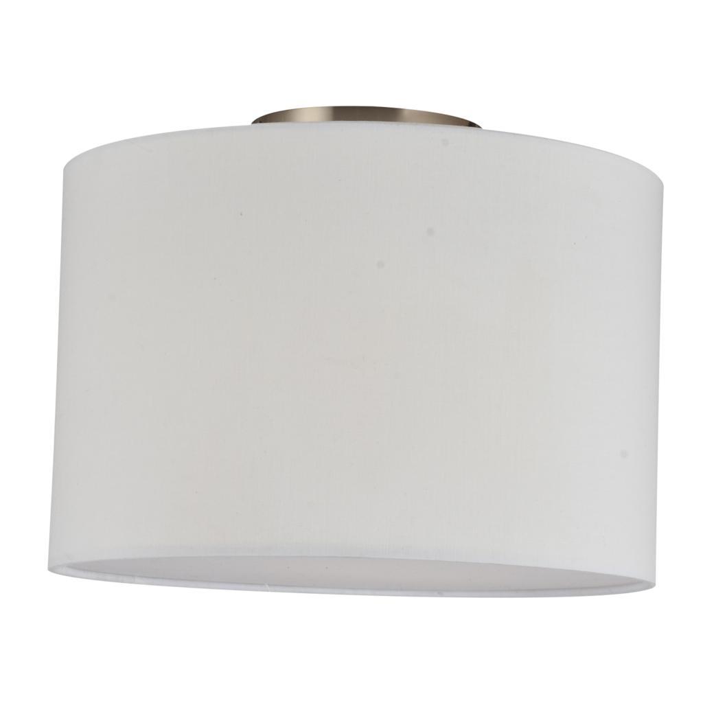120 volt Semi-Flush Fabric Drum Ceiling Light Fixture 1
