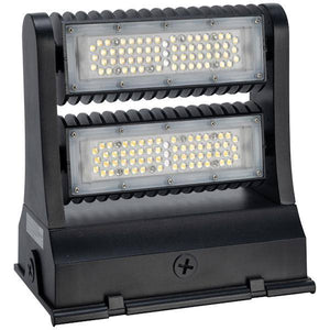60 watt 100/277 volt CCT Selectable Black Rotatable Dimmable LED Wallpack 2
